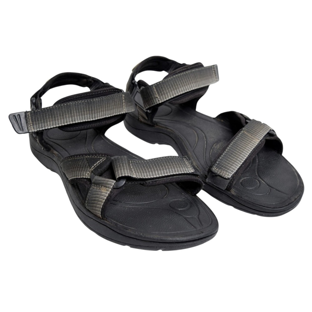 Cabela's Men's 13 Sport Hiking Sandals Black Grey Strappy Trail Water Shoes